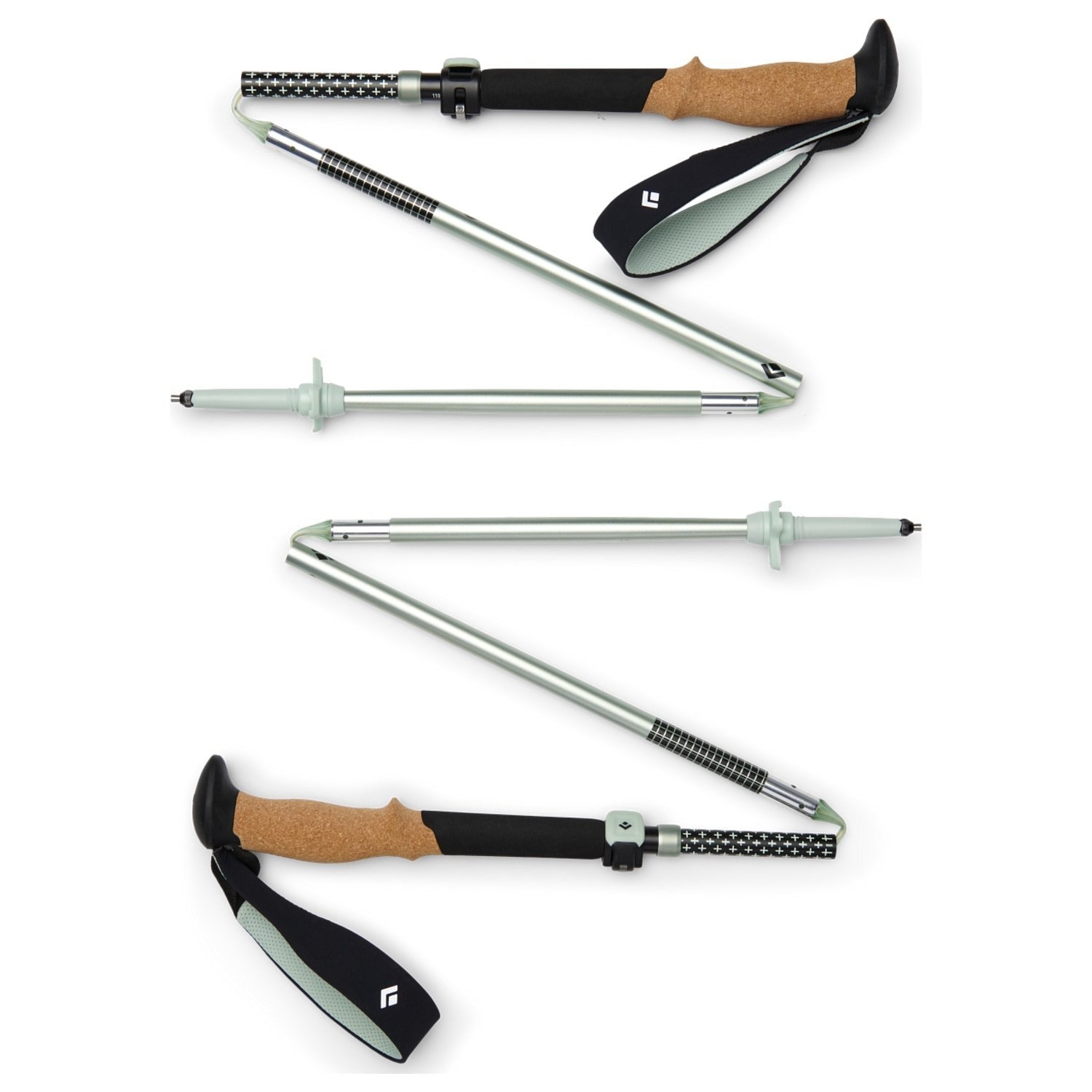 Black Diamond Pursuit FLZ Trekking Poles Black/Foam Green S/M