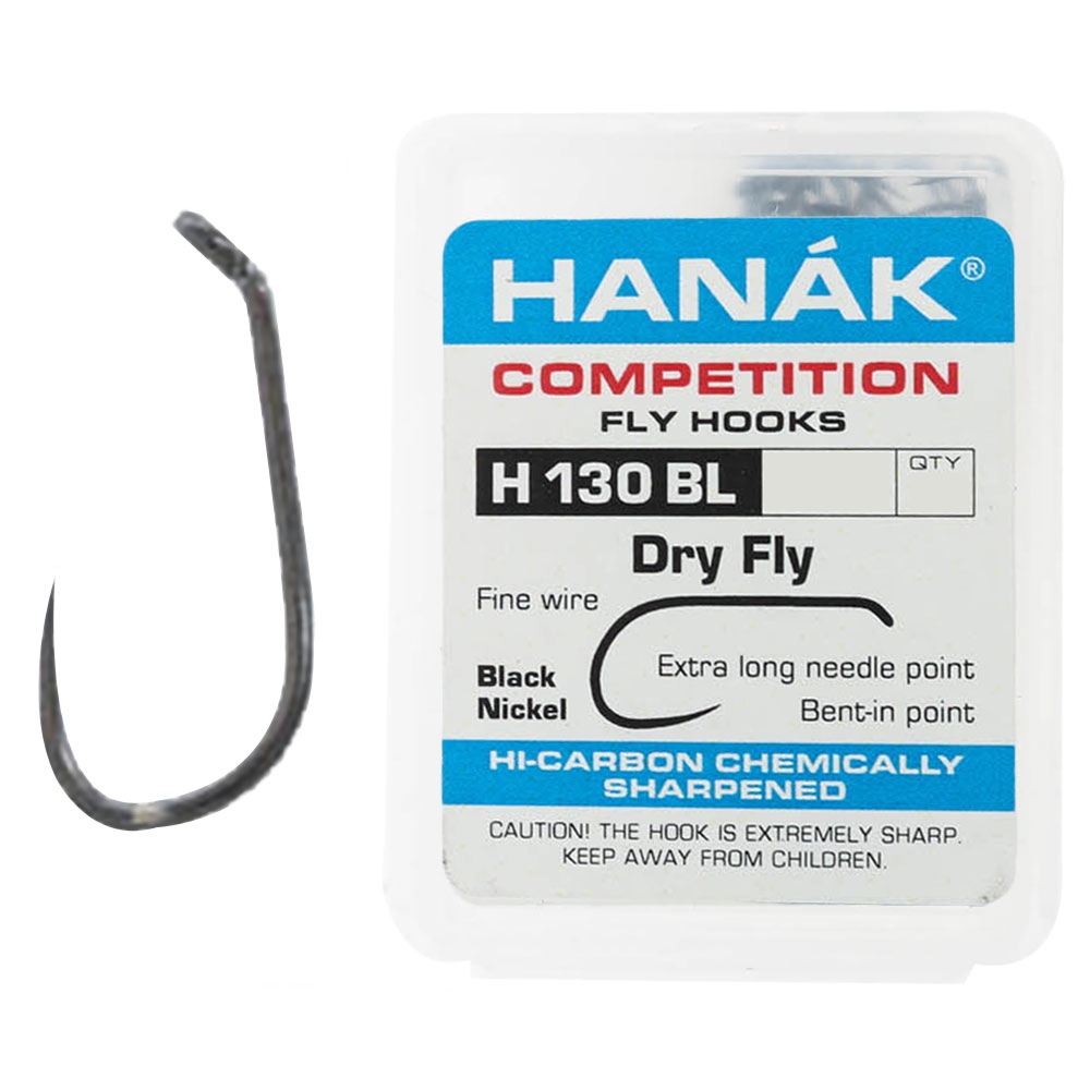 HANAK Competition H130BL Barbless Dry Fly Hooks #10 Qty 25