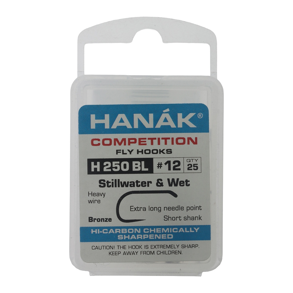 HANAK Competition H250BL Barbless Stillwater & Wet Fly Hooks Qty 25 #12