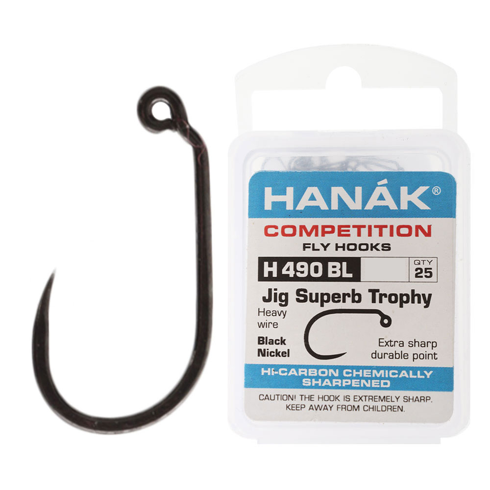 HANAK Competition H490BL Barbless Hooks #14 Qty 25