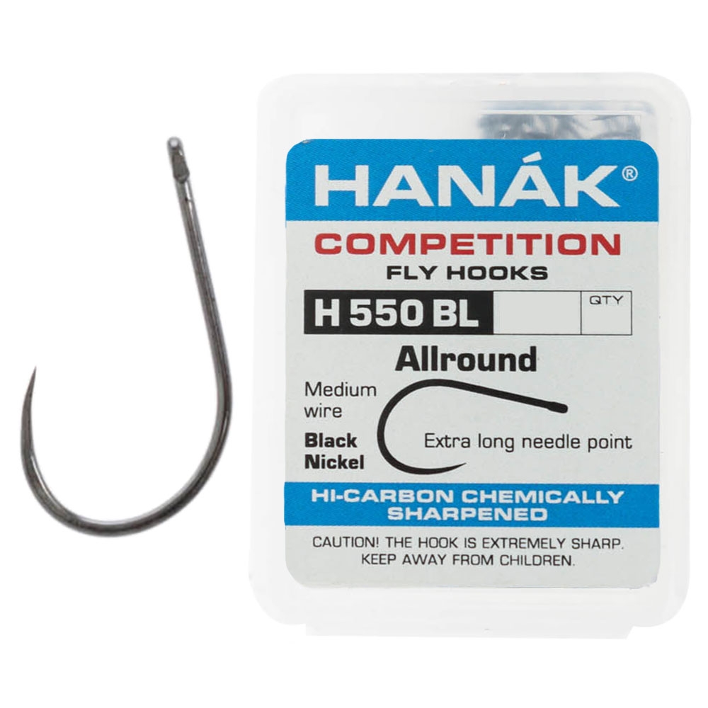 HANAK Competition H550BL Barbless Hooks #10 Qty 25
