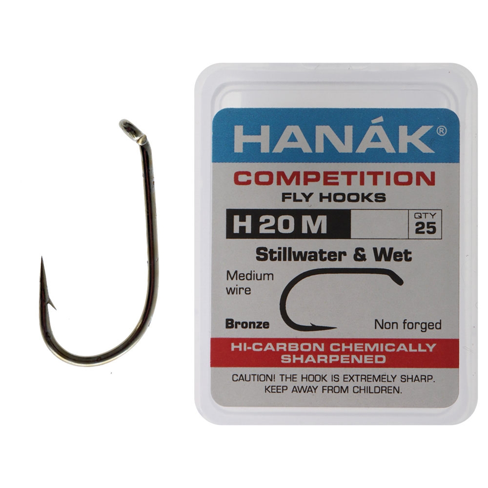 HANAK Competition H20M Stillwater and Wet Fly Hooks #12 Qty 25