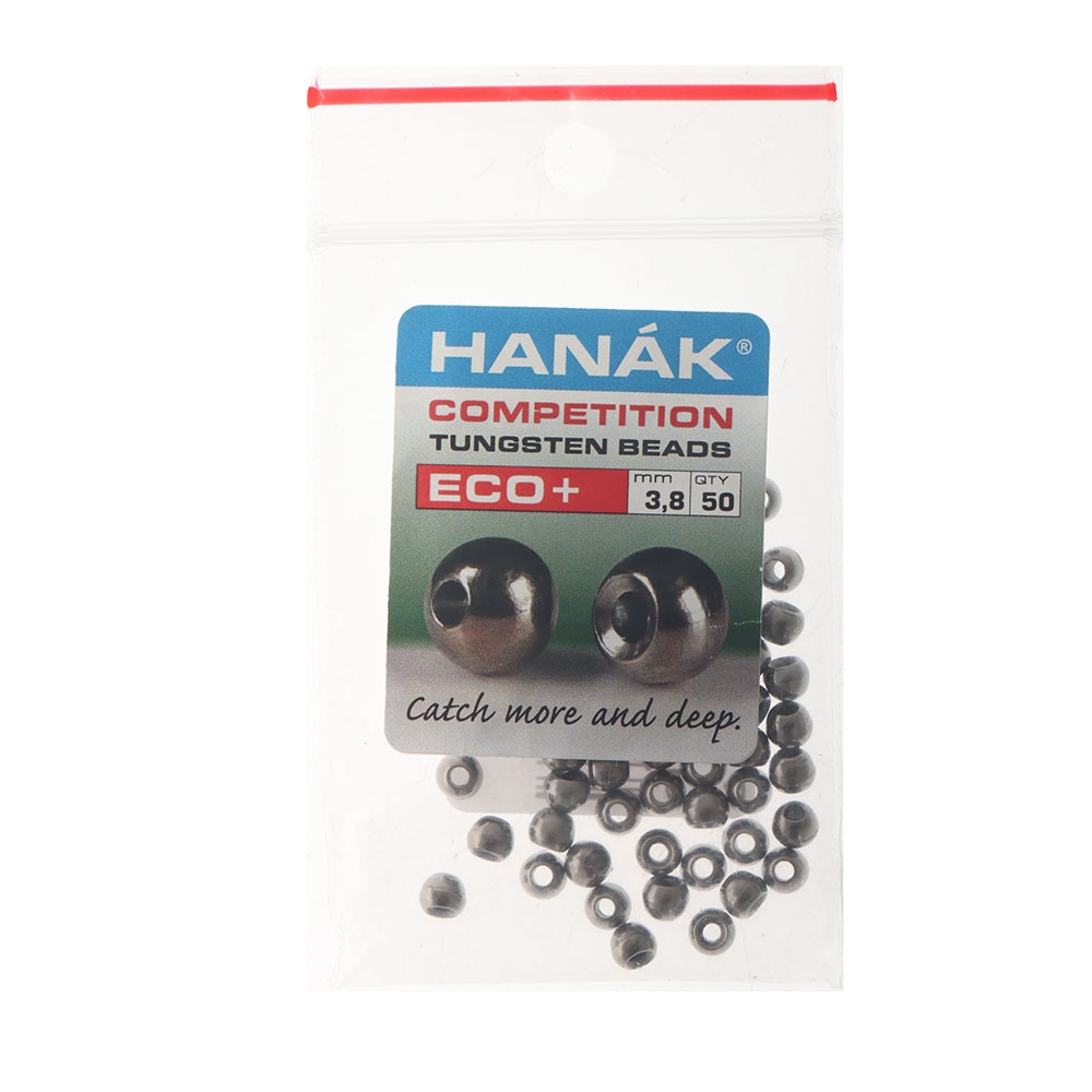 HANAK Competition ECO+ Tungsten Beads Qty 50 Black Nickel 3.8mm