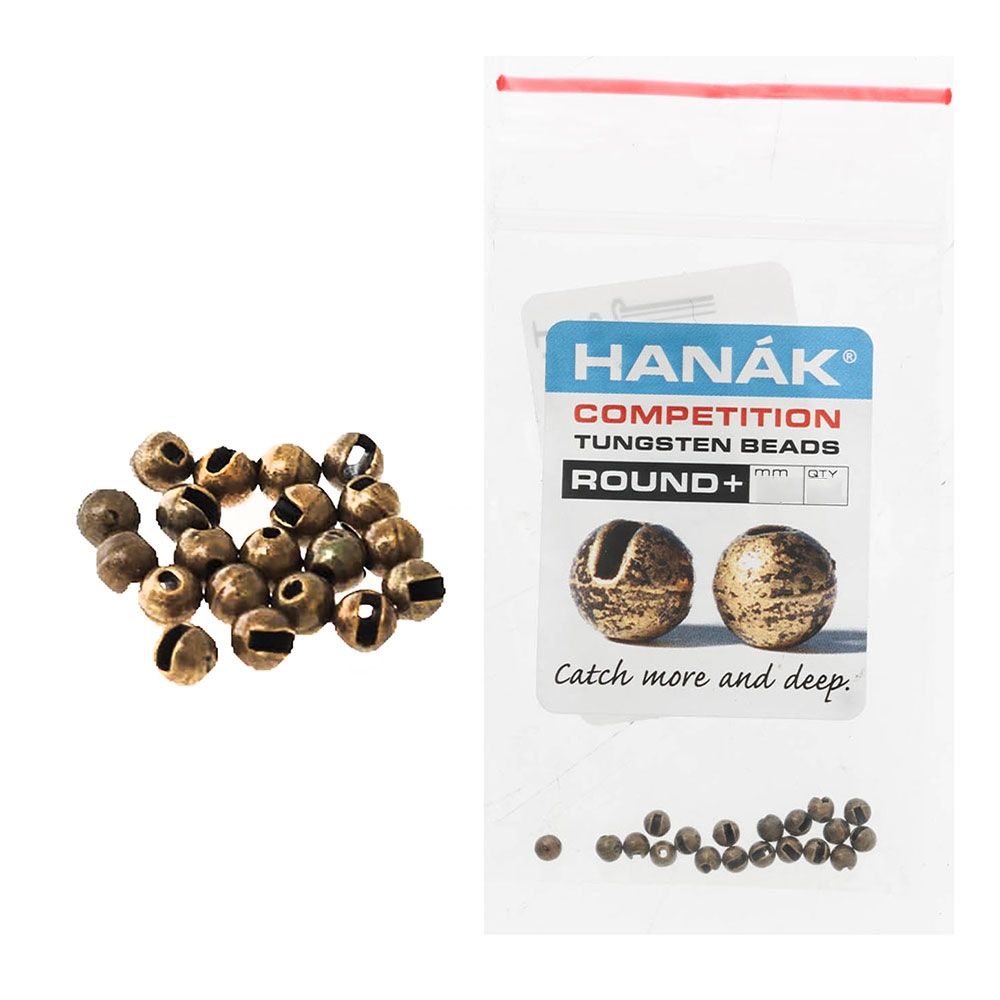HANAK Competition ROUND+ Tungsten Beads Bronze Matte Qty 20
