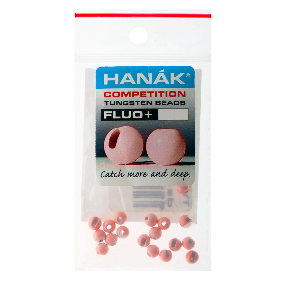 HANAK Competition FLUO+ Tungsten Beads Light Pink 2.5mm Qty 20