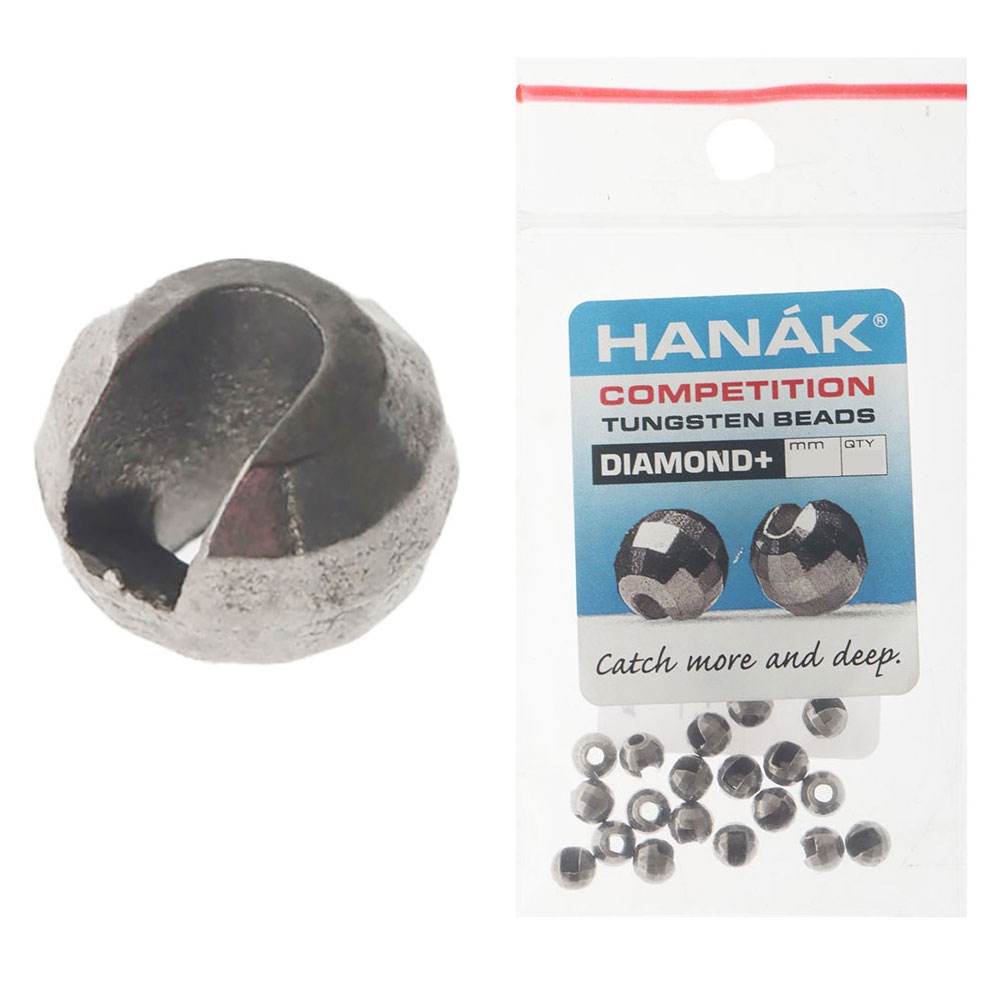 HANAK Competition DIAMOND+ Tungsten Beads Black Nickel 4.0mm Qty 20