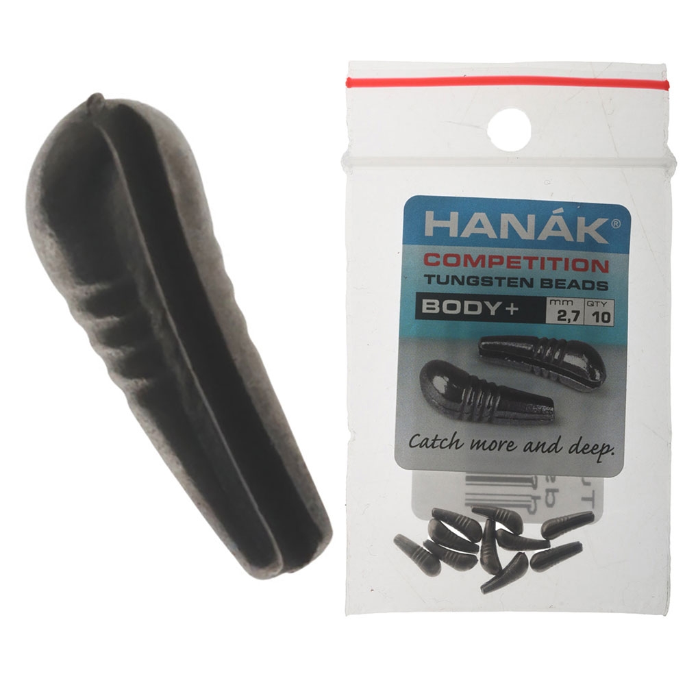HANAK Competition BODY+ Tungsten Beads Black Nickel 2.7mm Qty 10