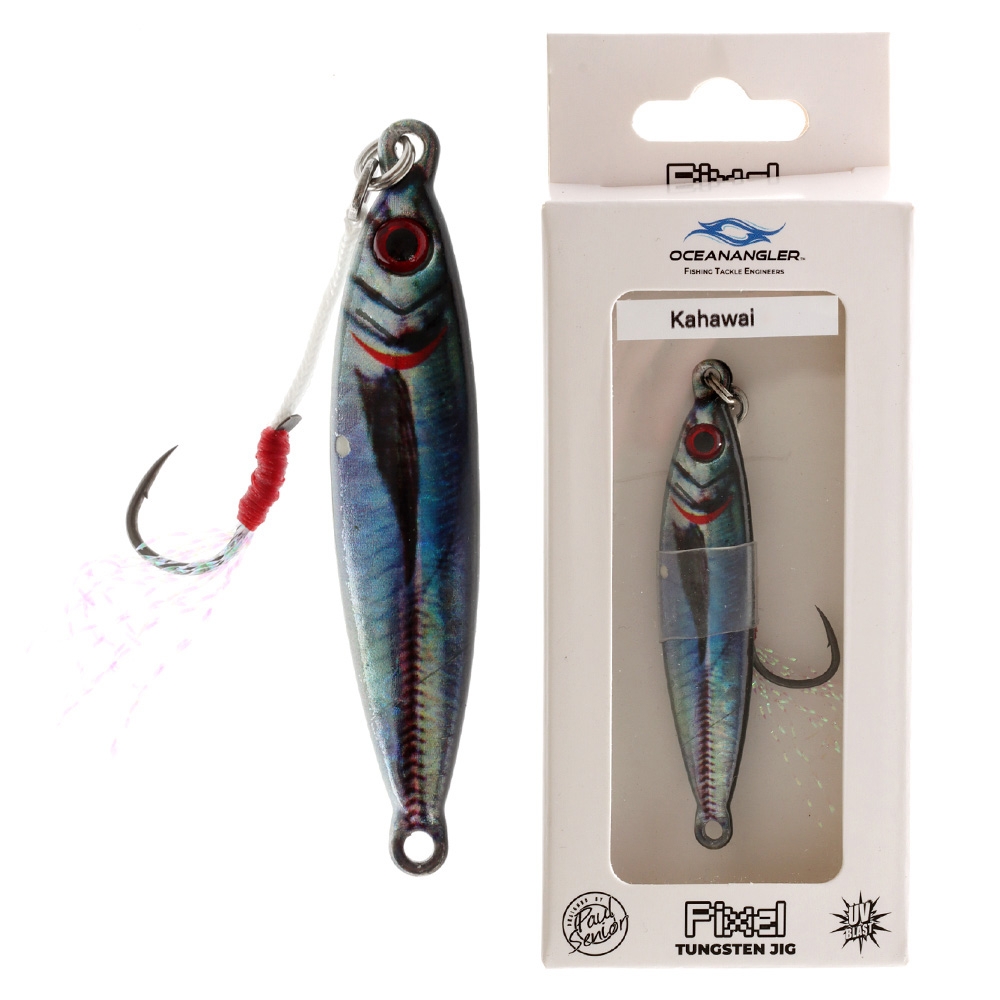 Ocean Angler Pixel Tungsten Flea Micro Jig with UV Blast 21g Kahawai