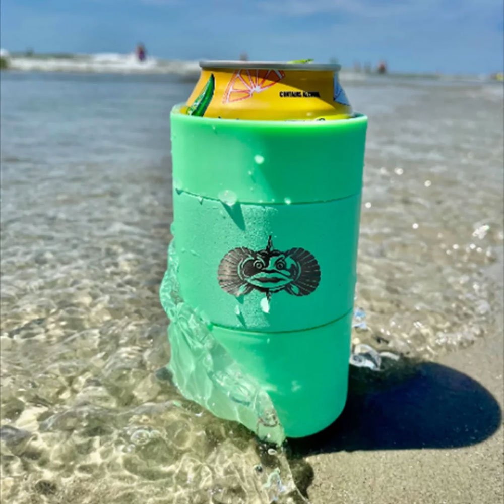 Toadfish Non-Tipping Double Insulated Can Coozie / Stubby Holder Green