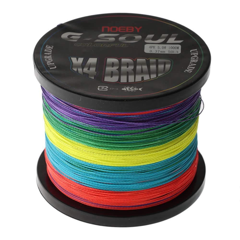 NOEBY Leisure X4 PE Braid Multi-Colour 1000m 50lb 0.370mm