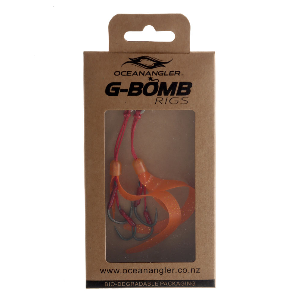 Ocean Angler G-Bomb Replacement Assist Rig Qty 2 Orange