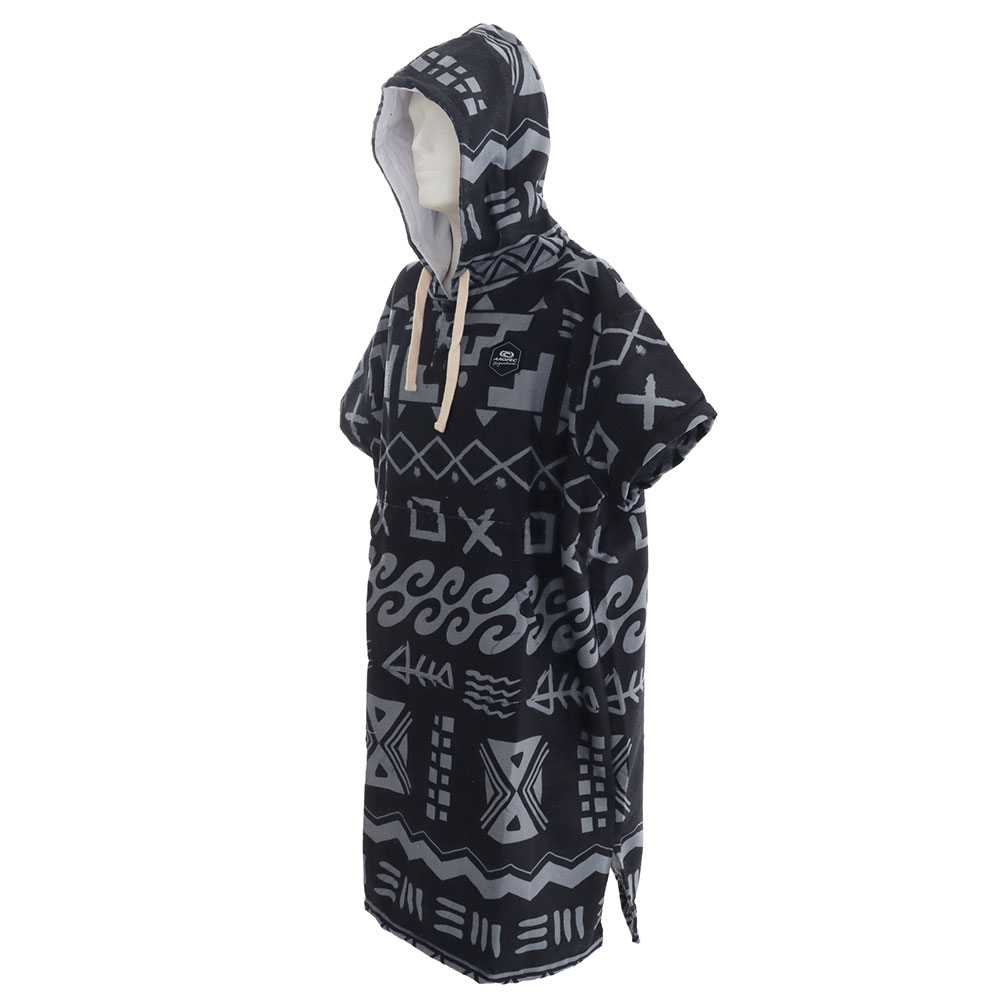 Aropec Quick Dry Poncho Terry Cotton Black