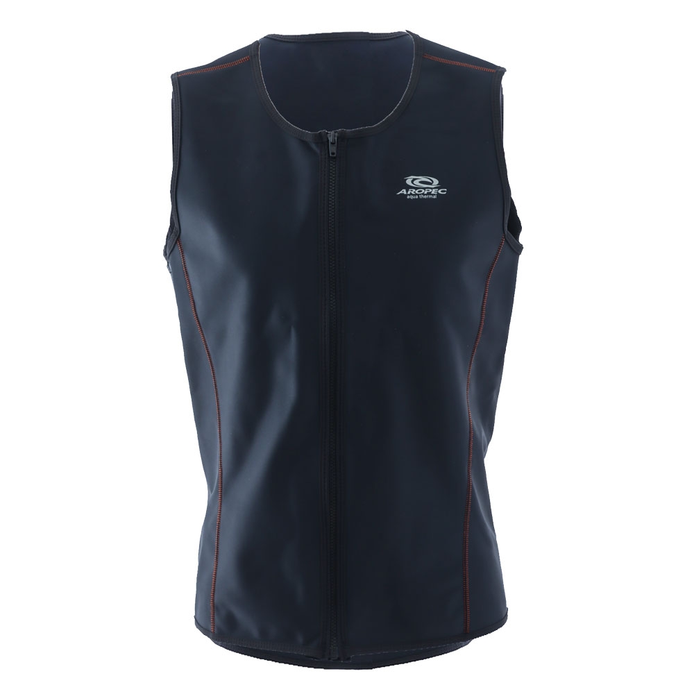 Aropec AquaThermal Zipped Fleece Lined Rash Vest Black XL