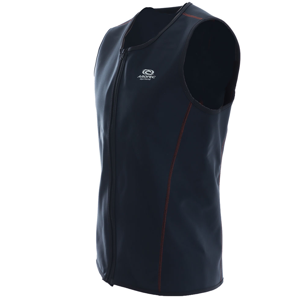 Aropec AquaThermal Zipped Fleece Lined Rash Vest Black XL