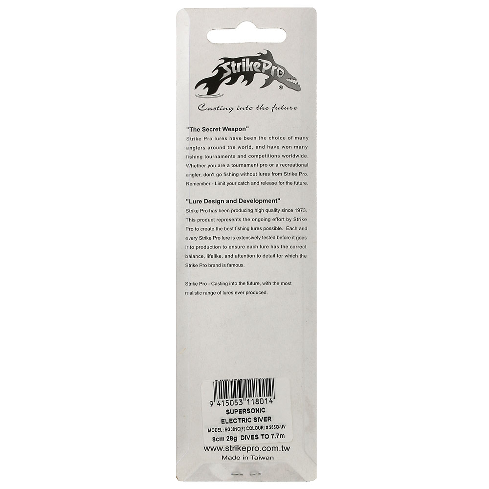 Strike Pro Supersonic Electric Silver Lure 27.4g