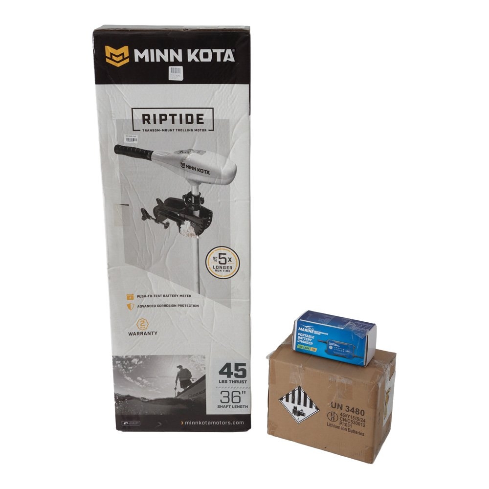 Minn Kota Riptide Transom Mount Trolling Motor 45VT 36in 12V 50Ah