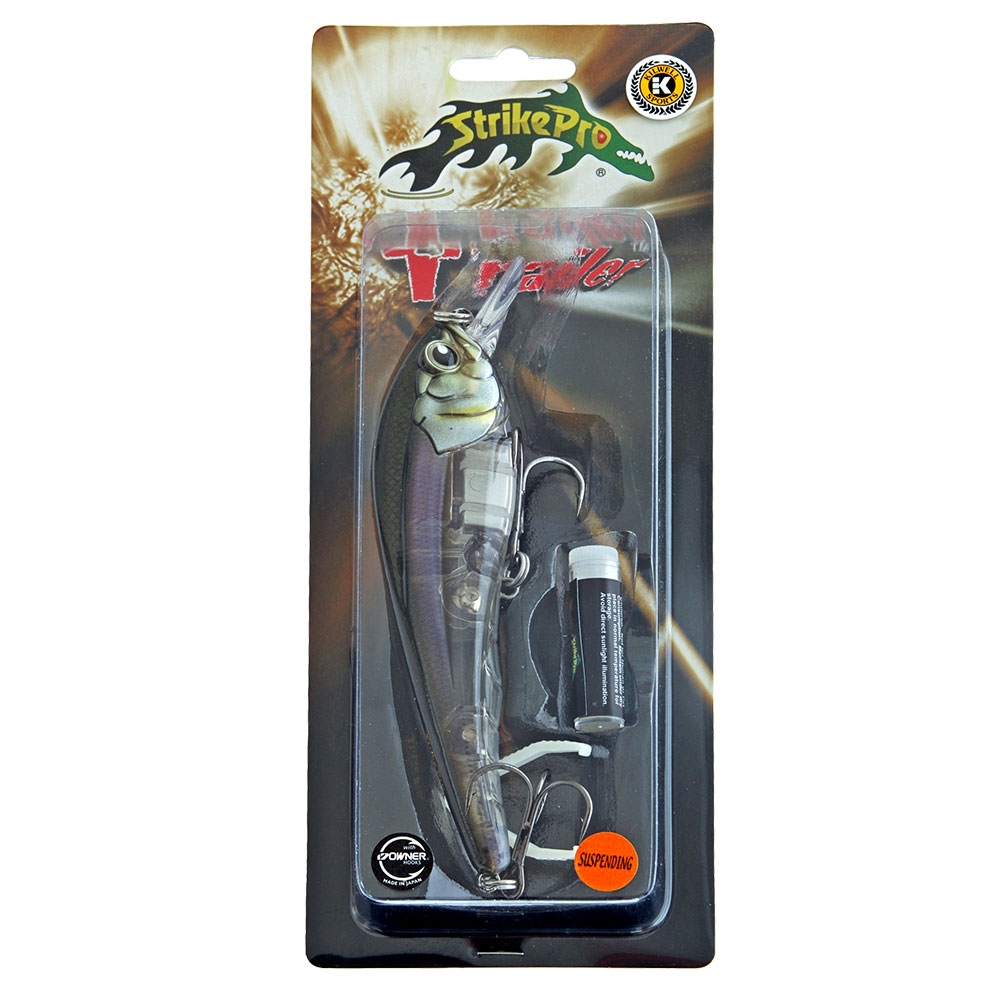 Strike Pro T-Railer Diving Bibbed Lure with Scent 150mm 58g Ghost