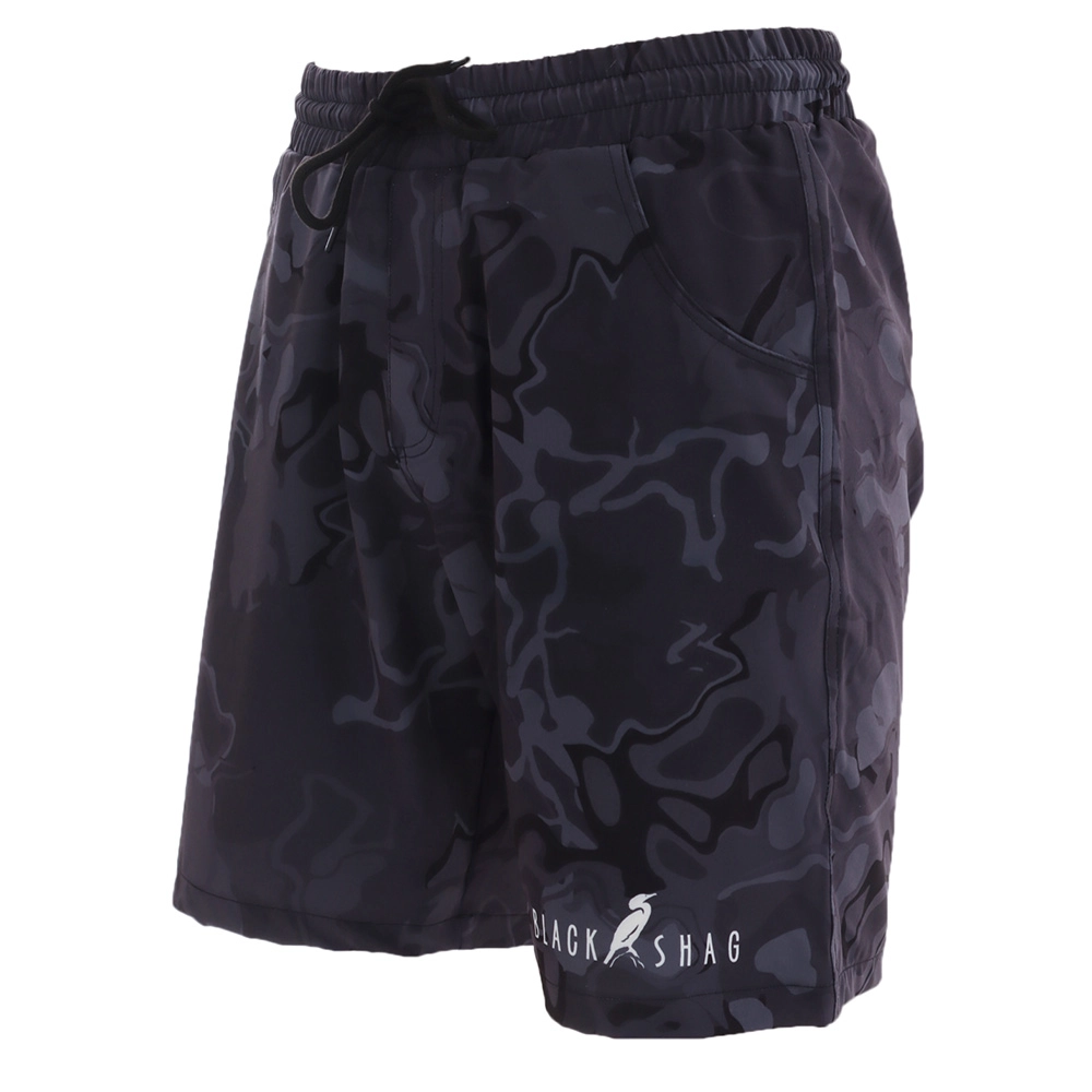 Black Shag Quick-Dry Stretch Mens Board Shorts Black Camo 34in Black Shag Quick-Dry Stretch Mens Board Shorts Black Camo 34in