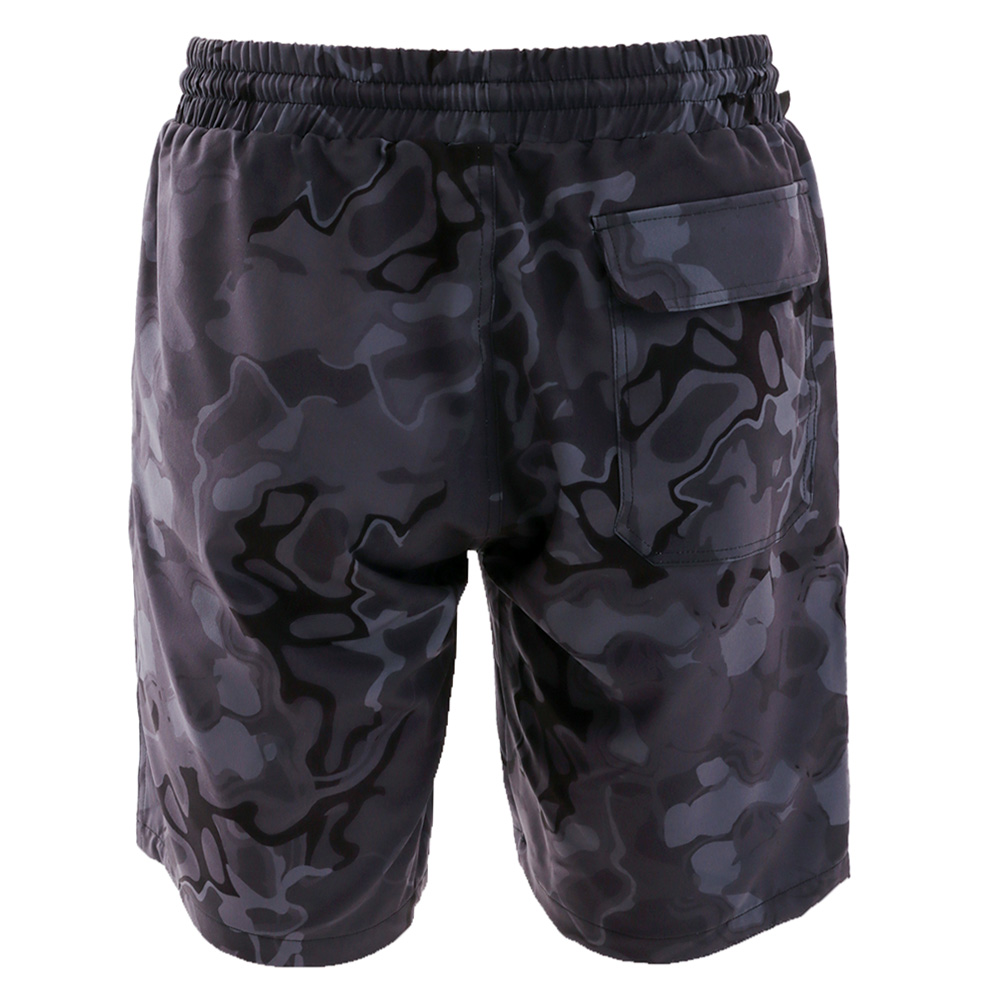 Black Shag Quick-Dry Stretch Mens Board Shorts Black Camo 32in