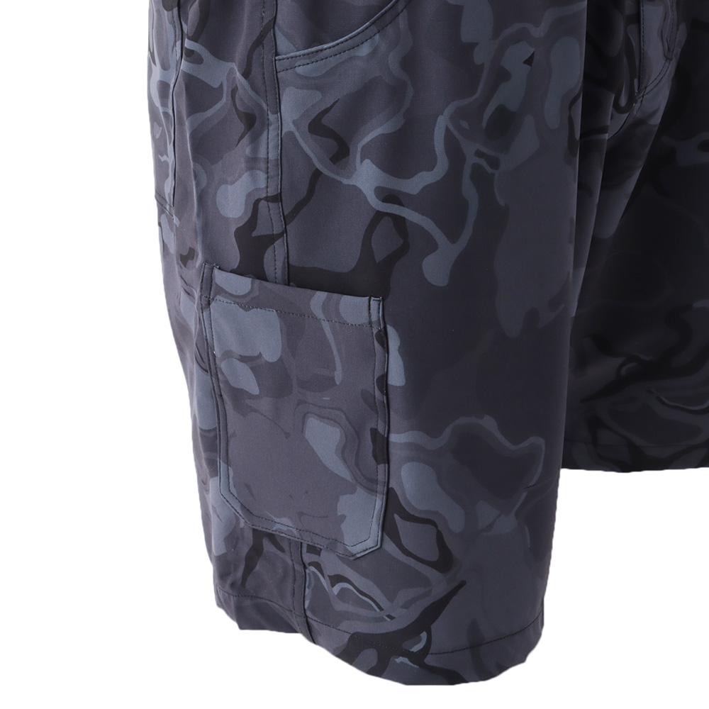 Black Shag Quick-Dry Stretch Mens Board Shorts Black Camo 32in