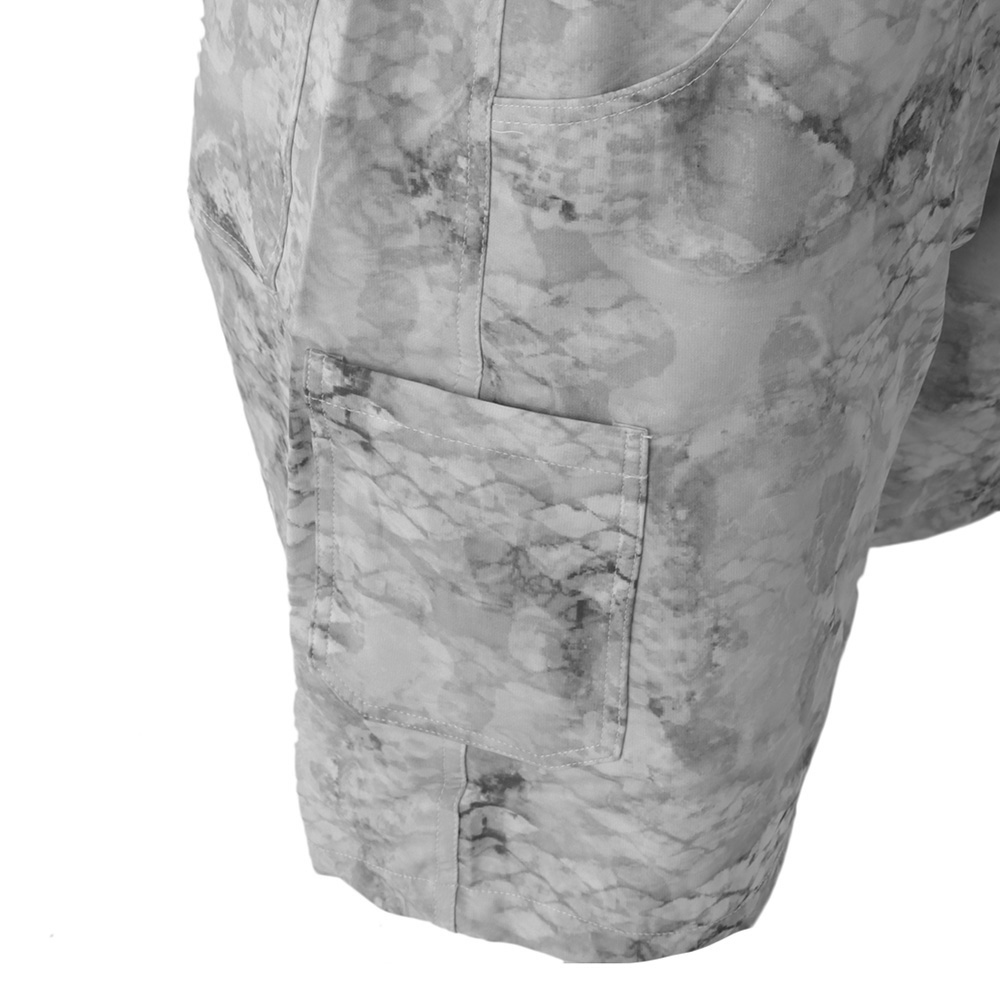 Black Shag Quick-Dry Stretch Mens Board Shorts Grey Camo 32in