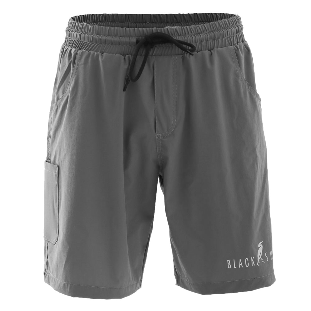 Black Shag Quick-Dry Stretch Mens Board Shorts Dark Grey 34in