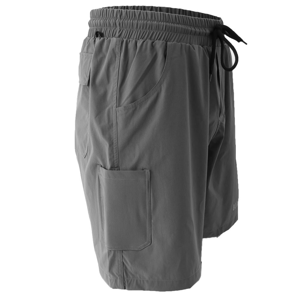 Black Shag Quick-Dry Stretch Mens Board Shorts Dark Grey 38in