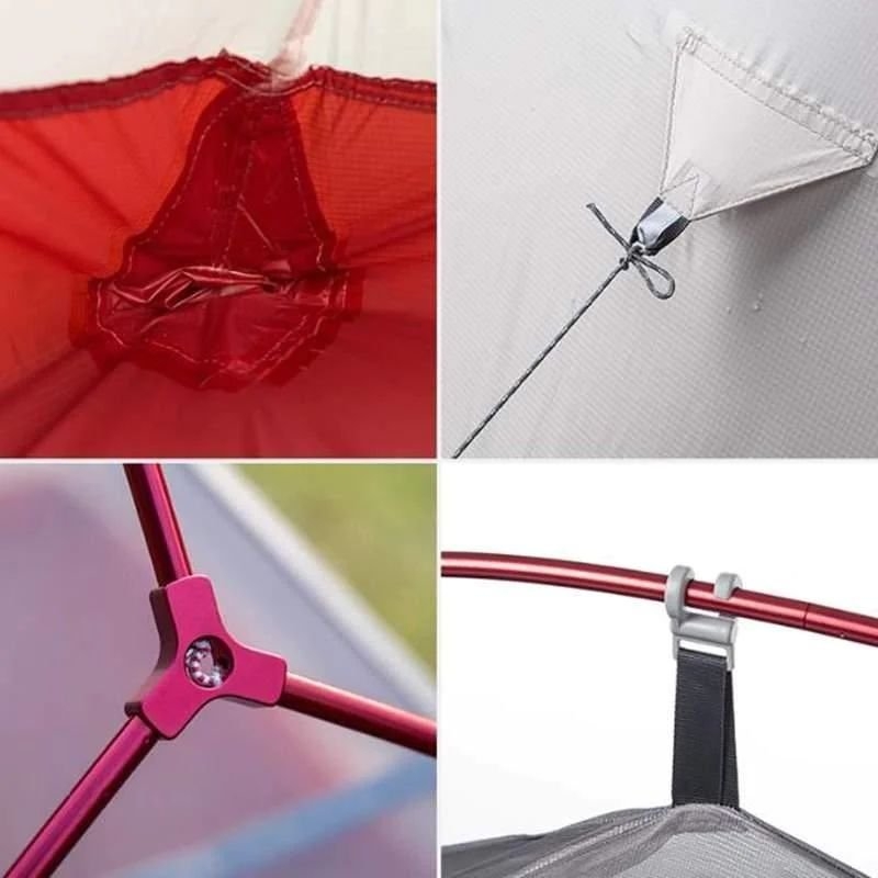 Naturehike Ultralight Cloud Up 1 Person Tent Grey Red