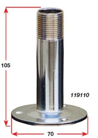 Fixed Stainless Long Post Aerial Mount for SeaMaster