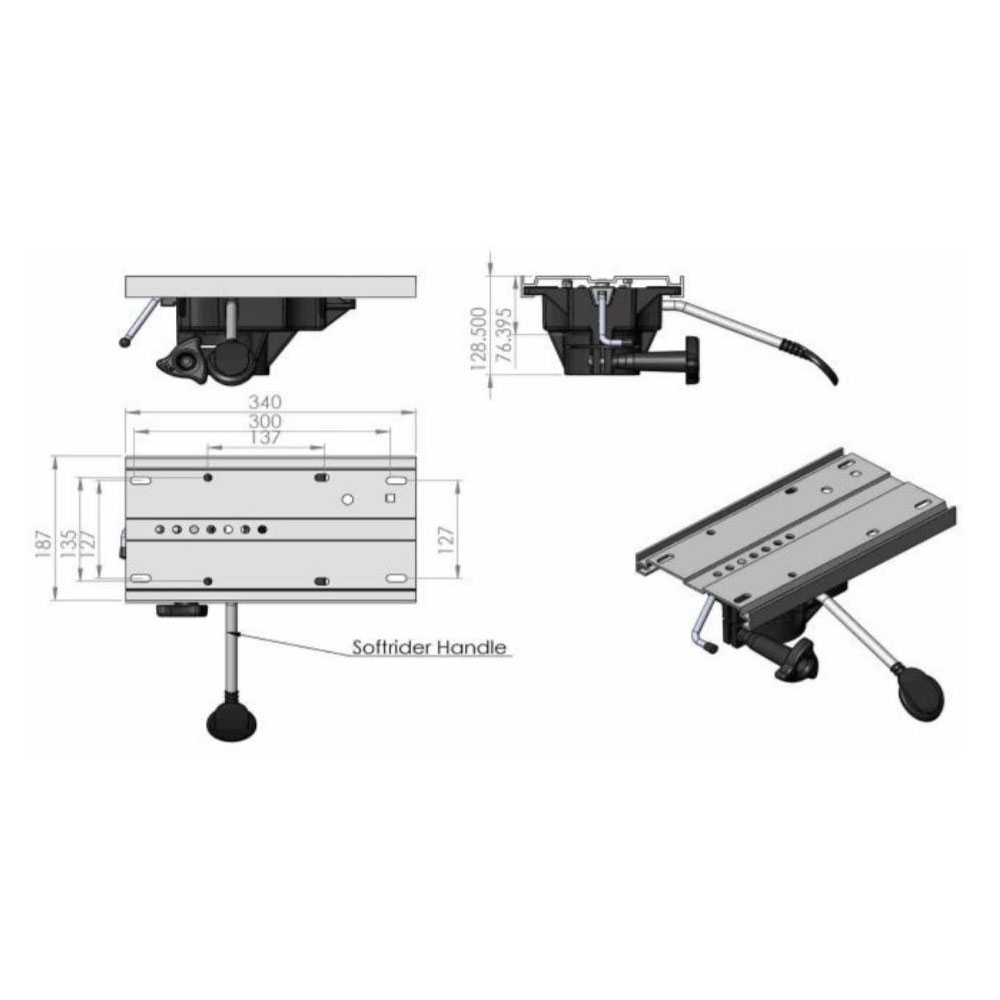 Hi-Tech Manual Slider with Swivel for Softrider Pedestal