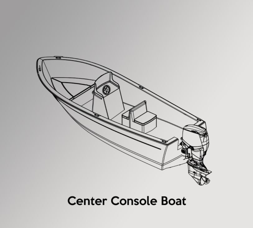 Oceansouth Centre Console Boat Cover