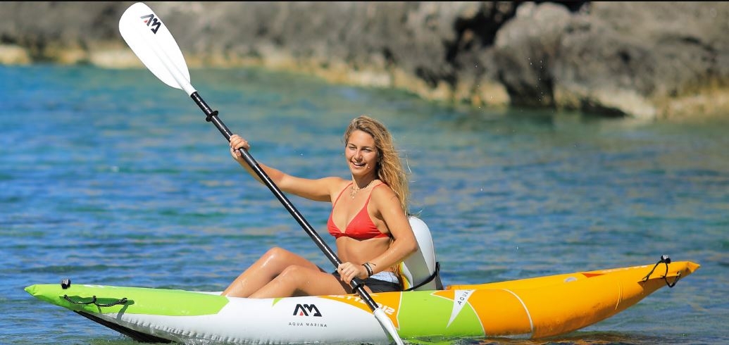 Aqua Marina Betta-312 Leisure Solo Inflatable Kayak with Paddle 10'3''