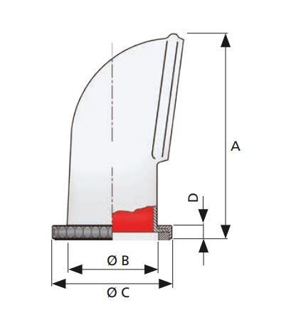 VETUS Libec S Silicone Cowl Ventilator with Screw Ring 75mm