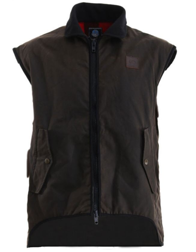 Swanndri Foxton Mens Wool Lined Oilskin Vest