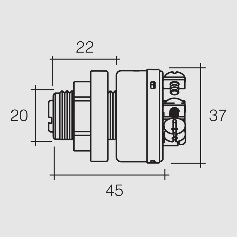 NARVA 3-Position Marine Switch Ignition with Push for Choke Function