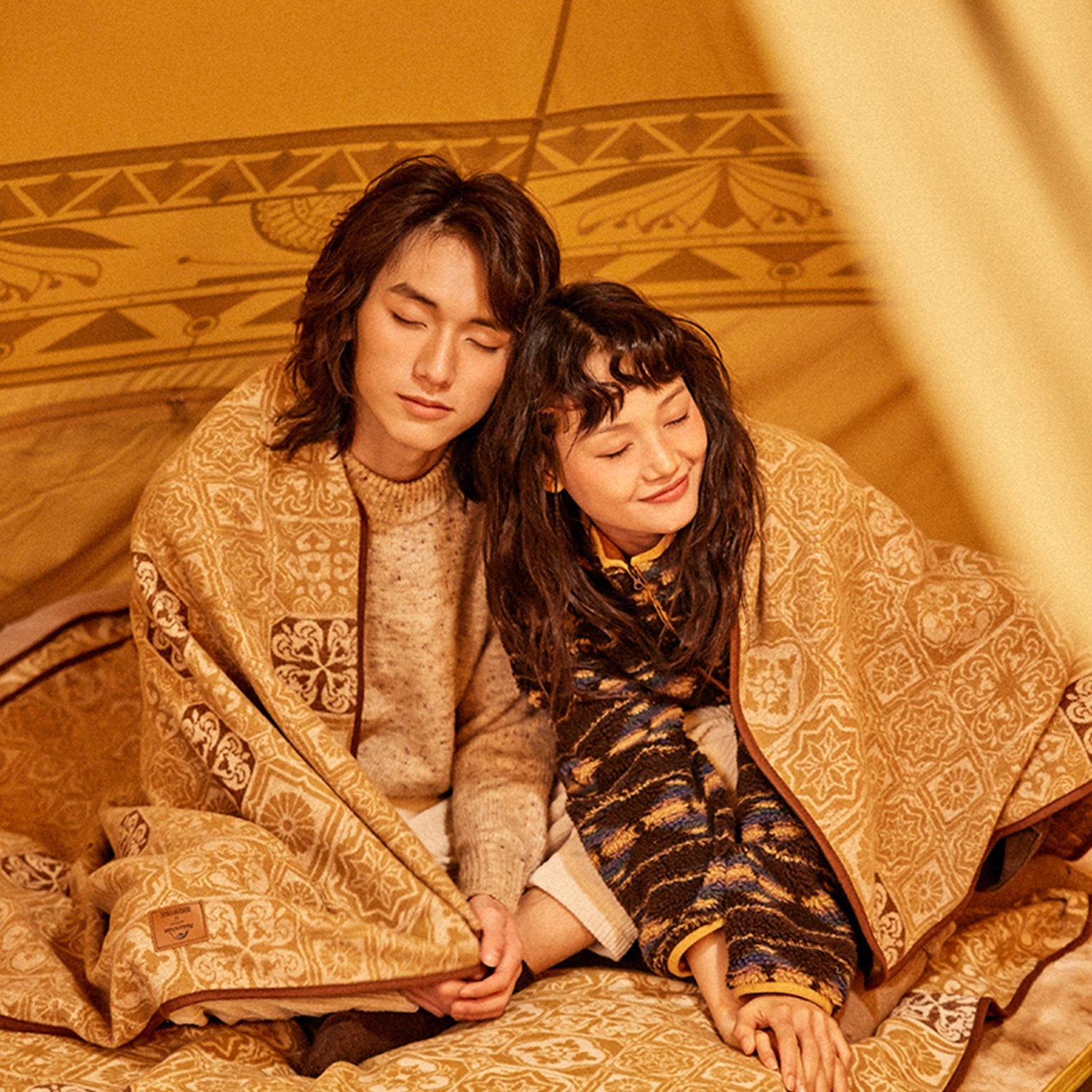 Naturehike Multi-Use Wool Blend Blanket Caisson Pattern