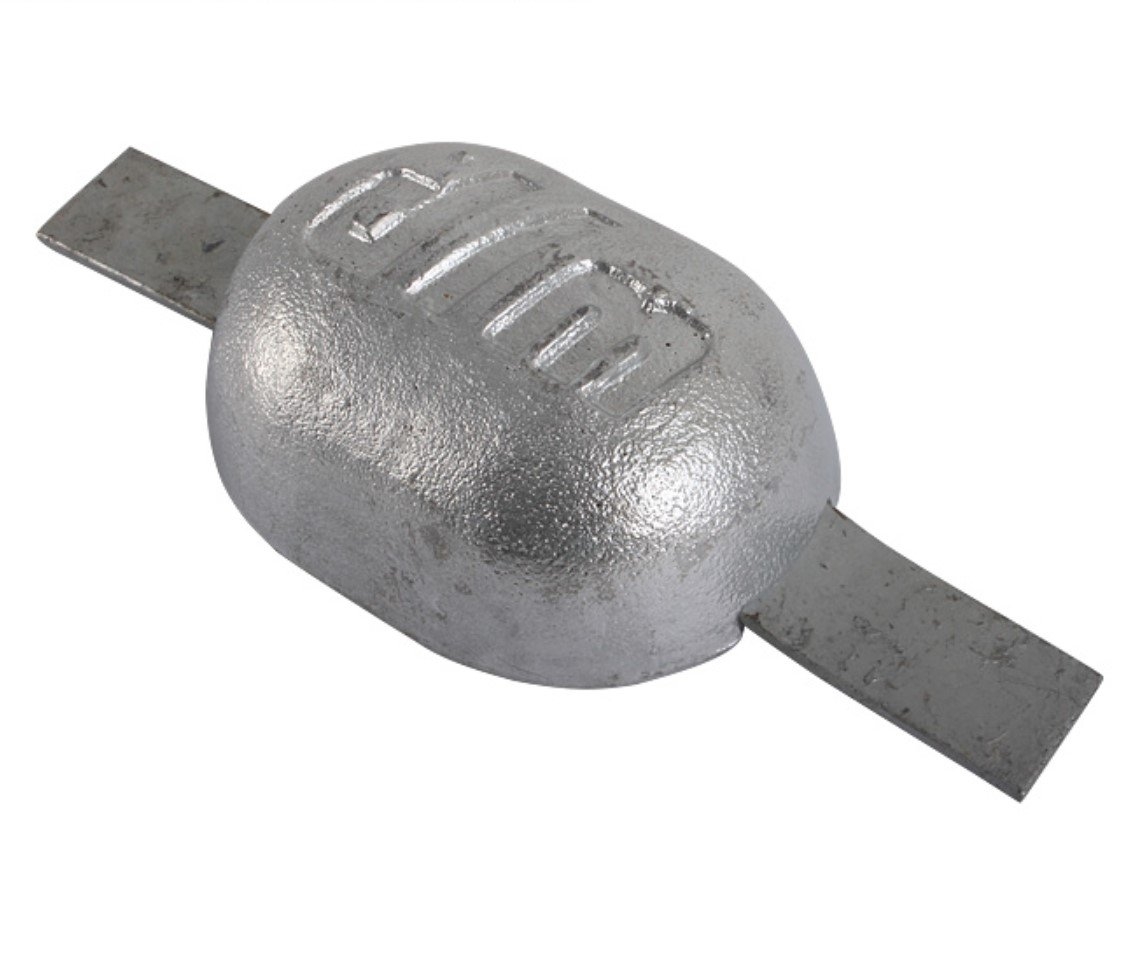 DLM Zinc Anode Block with Galvanised Strap 105x79x40mm
