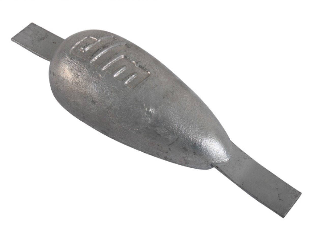 DLM Zinc Anode Block with Galvanised Strap 165x77x43mm