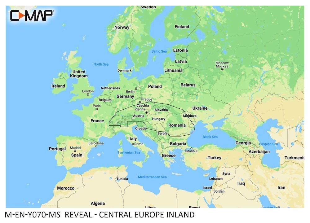 C-MAP REVEAL M Africa / Central Europe Chart Card MSD