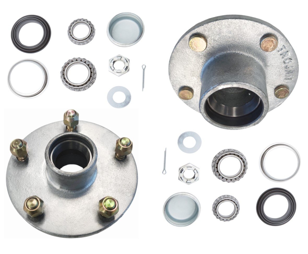 Trojan Non-Brake Standard 160mm Hub Kit 1500kg 5 x 4 1/4 x 7/16in