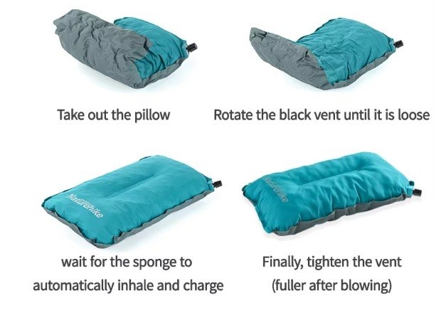 Naturehike Self Inflating Pillow Blue