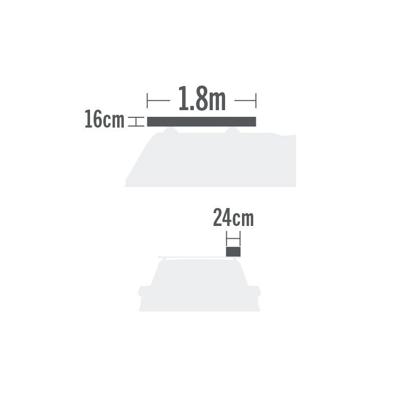 Kiwi Camping Tuatara 180-Degree Self-Supporting Awning 1.8m