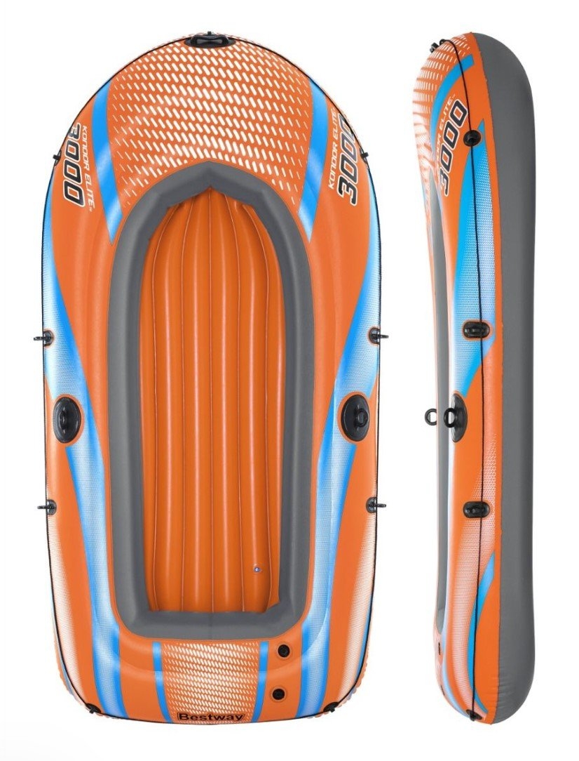 Bestway Kondor 3000 Kids 3 Person Inflatable Boat Pack with Oars and Pump