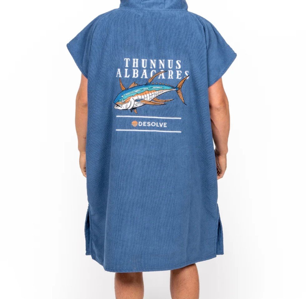 Desolve Albacares Beach Towel Poncho Vintage Blue L/XL