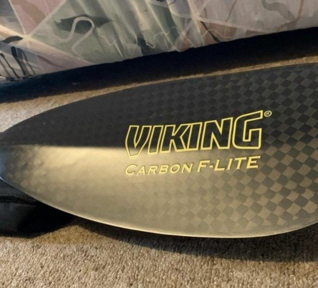 Viking Carbon F-Lite Straight Adjustable Carbon Fibre Kayak Paddle 220-230cm 2pc