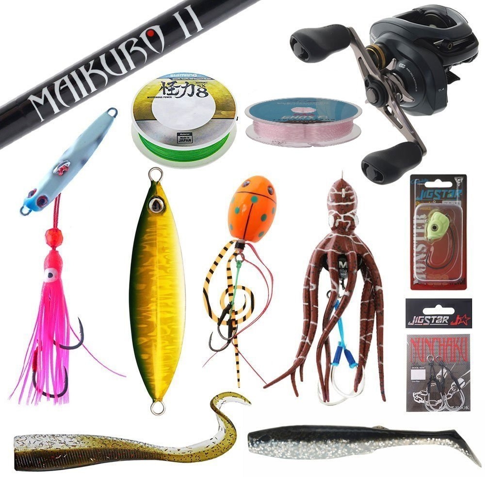 Shimano Curado Maikuro Baitcaster Slow Jig Softbait Package 7ft 3-6kg 2pc
