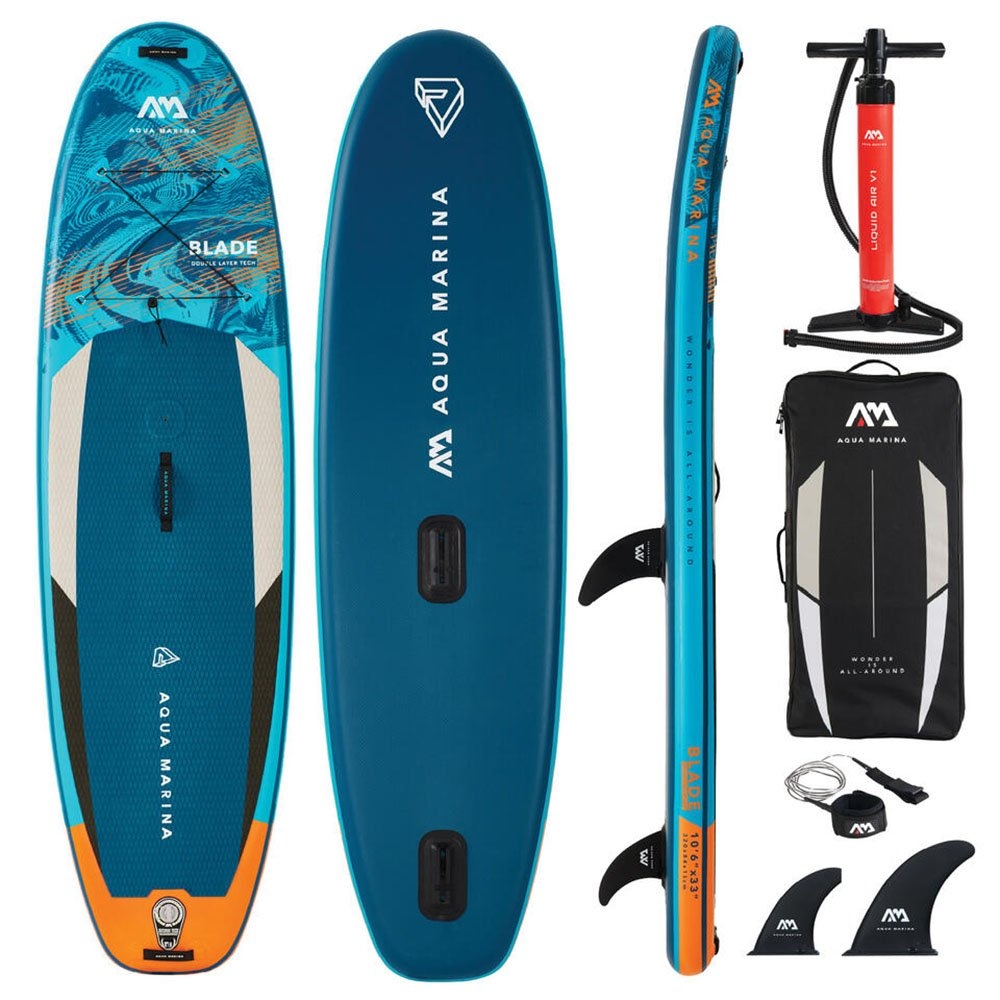 Aqua Marina Blade Windsurf Inflatable Stand Up Paddle Board with 5sqm Sail Rig Package 10ft 6in