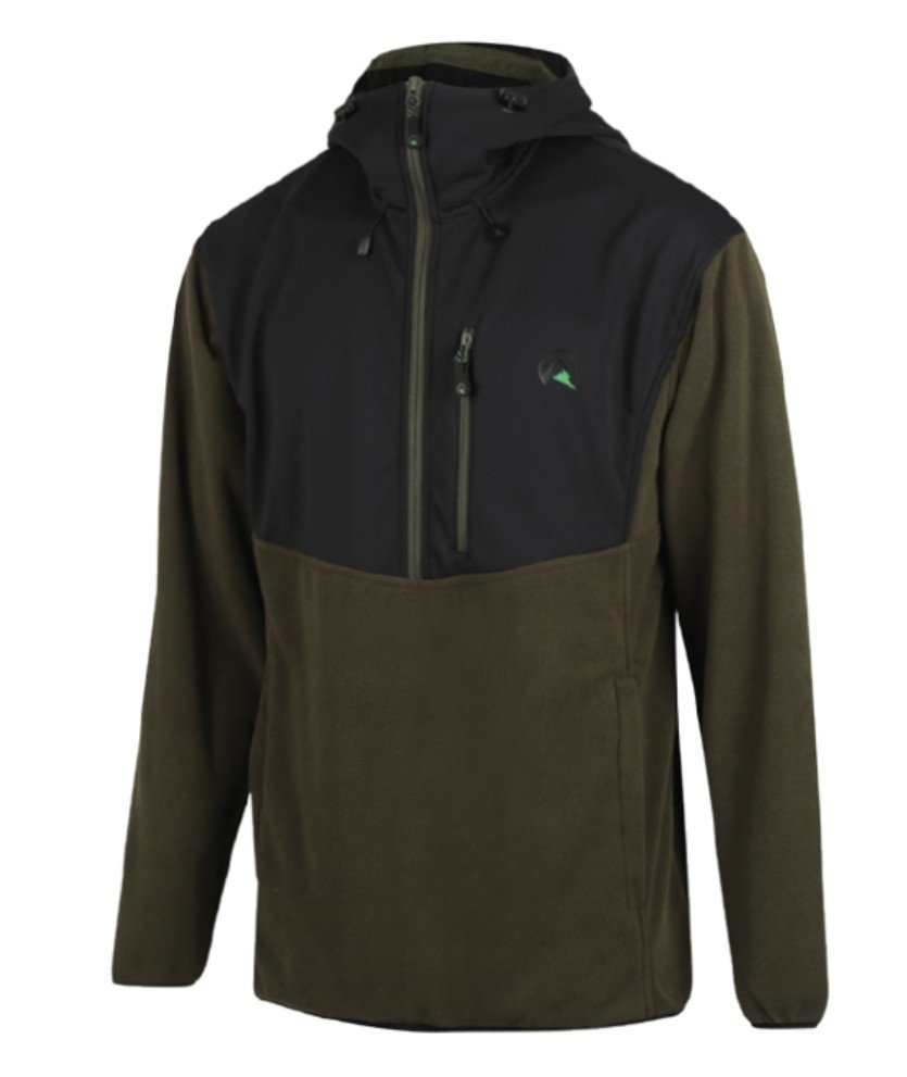 Ridgeline Ascent Half Zip Softshell Fleece Mens Hoodie