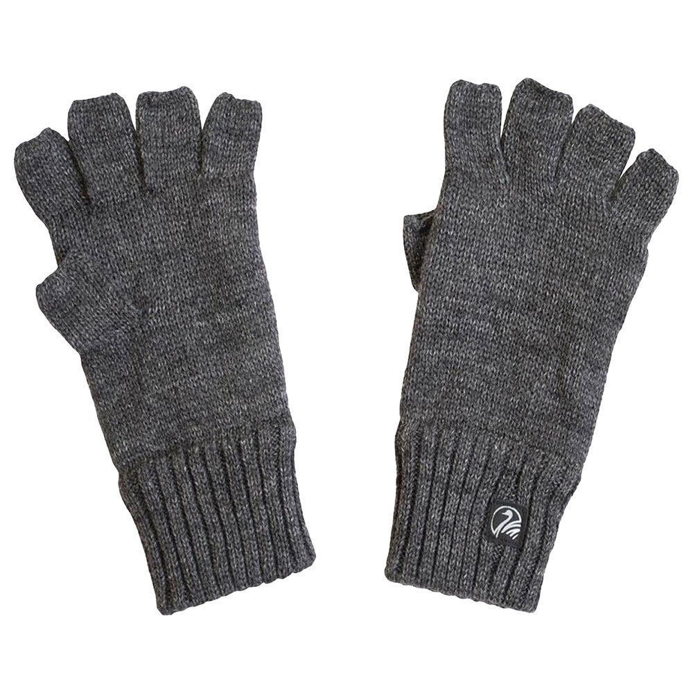 Swanndri Wool Fingerless Gloves with Fleece Lining Charcoal Marle