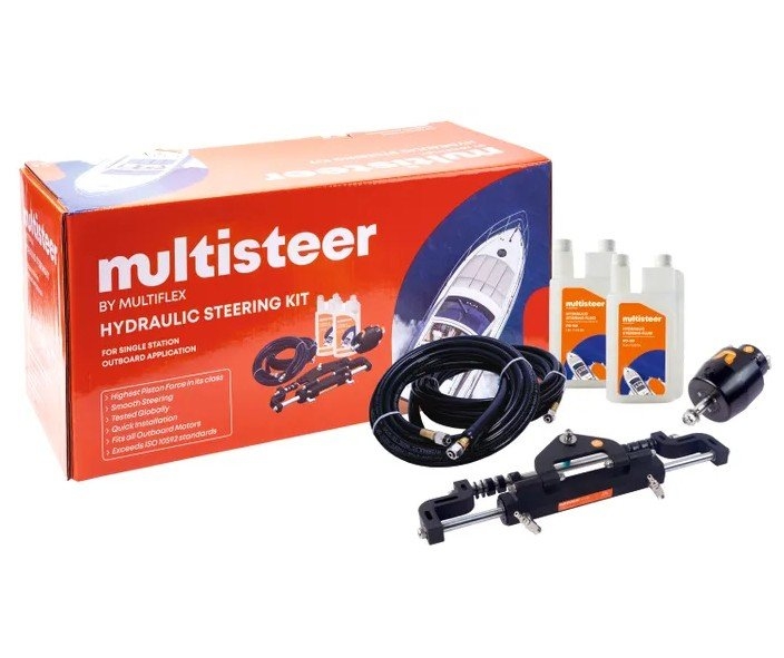 Multiflex Multisteer Outboard Hydraulic Steering Kit For Up To 250 HP Engines